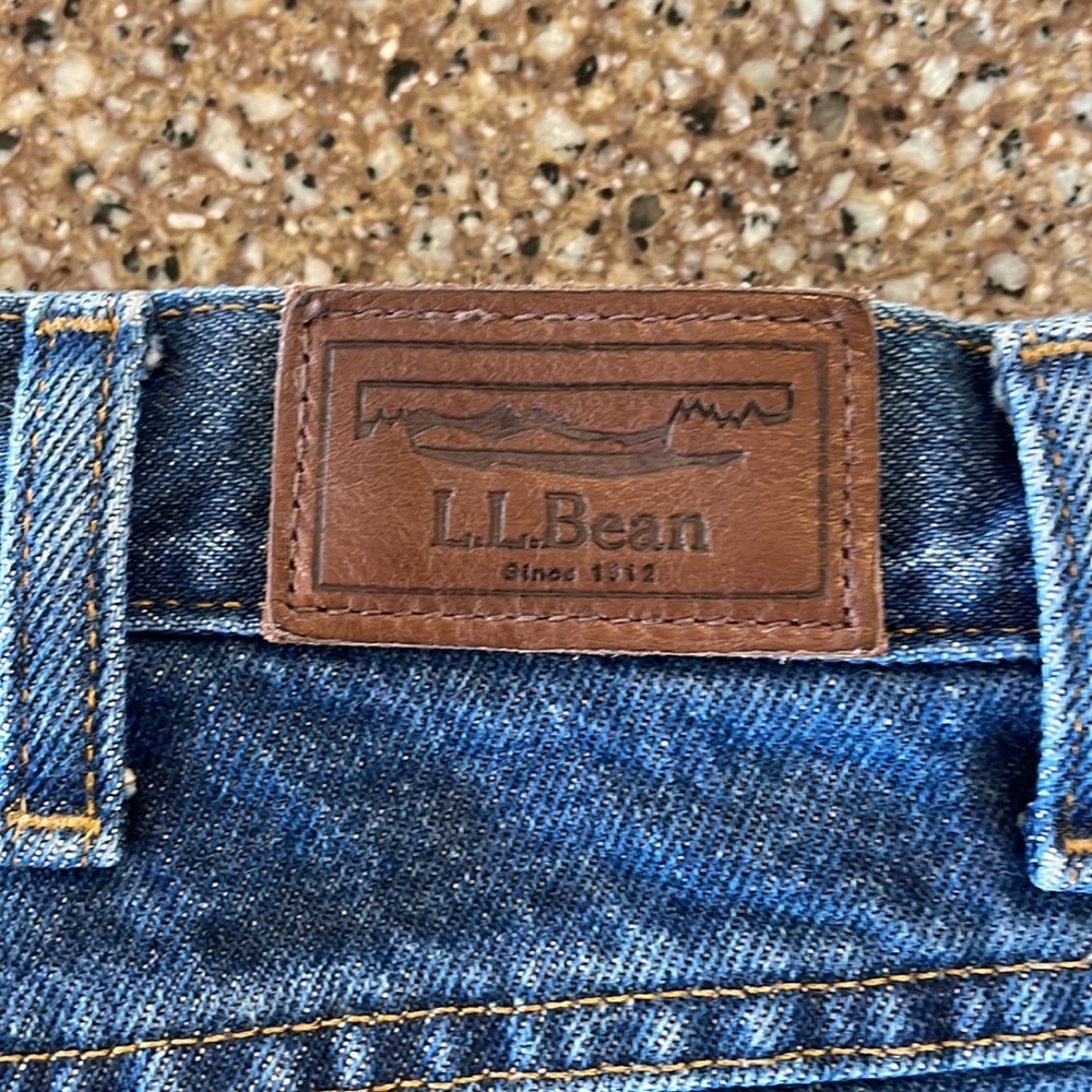 LL Bean lined insulated heavy weather jeans
